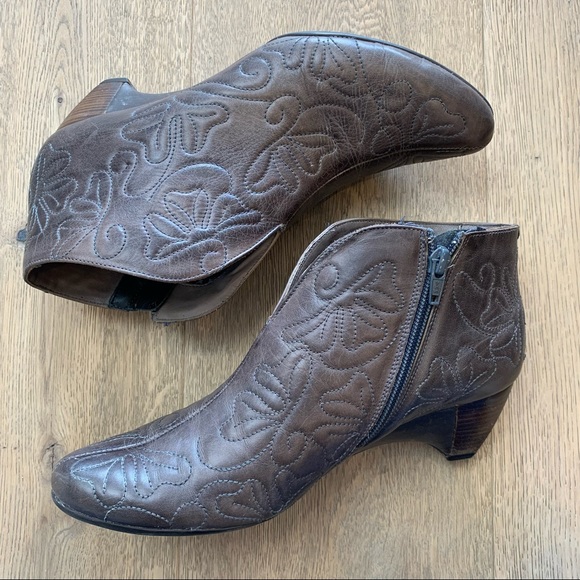 PIKOLINOS Leather Ankle Boot Wedge 39 - Picture 3 of 10